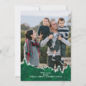 クリスマスヴィンテージトラックファミリーフォトバッファロープレイド シーズンカード (裏面)