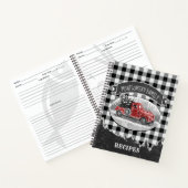 クリスマスヴィンテージトラックブラックバッファロープレイドレシピ ノートブック (内部)