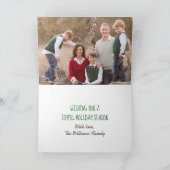 クリスマスヴィンテージトラックレッドバッファロープレイドの写真 シーズンカード (内部)