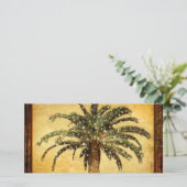 クリスマスヴィンテージトロピカルパームツリーwスノーフレーク シーズンカード (スタンド正面)