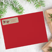 クリスマスヴィンテージバタフライポインセティアホリデイ ラベル