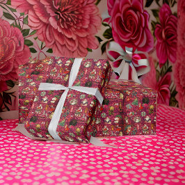 クリスマスヴィンテージバッシュホリデすごいー ラッピングペーパー