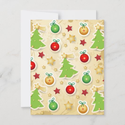 クリスマスヴィンテージパターン シーズンカード (正面)