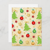 クリスマスヴィンテージパターン シーズンカード (正面/裏面)