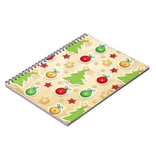 クリスマスヴィンテージパターン ノートブック (左側)