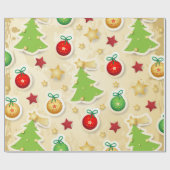 クリスマスヴィンテージパターン ラッピングペーパー (フラット)