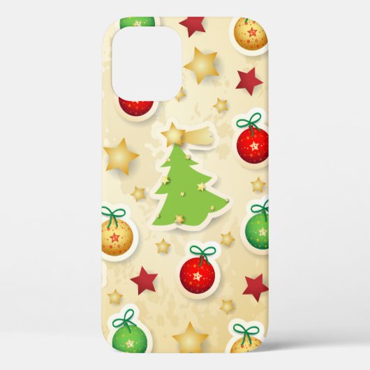 クリスマスヴィンテージパターン Case-Mate iPhoneケース (裏面)