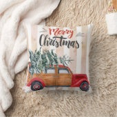 クリスマスヴィンテージパネルトラック クッション (ブランケット)