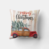 クリスマスヴィンテージパネルトラック クッション (裏面)