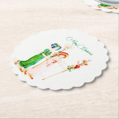 クリスマスヴィンテージパーソナライズされた紙コースター ペーパーコースター (アングル)