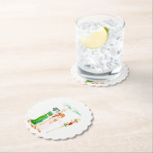 クリスマスヴィンテージパーソナライズされた紙コースター ペーパーコースター (インサイチュ)
