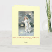 クリスマスヴィンテージビクトリアングリーティングカード シーズンカード (裏面)