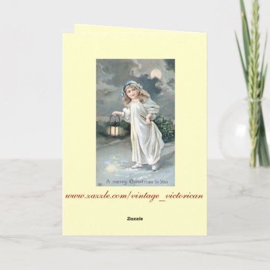 クリスマスヴィンテージビクトリアングリーティングカード シーズンカード (裏面)