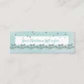 クリスマスヴィンテージブルーシークレットネームスケッチカード コーリングカード (正面)