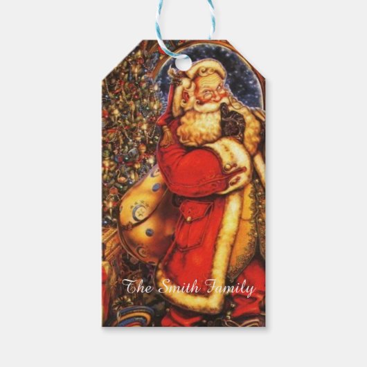 クリスマスヴィンテージホリデーギフトラベル ギフトタグ (正面)