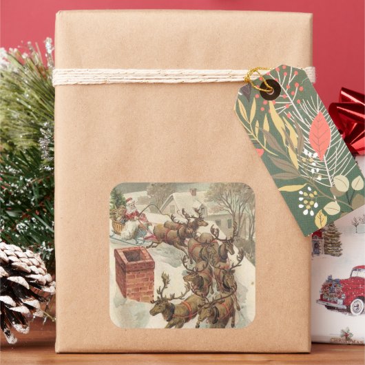 クリスマスヴィンテージホリデーシール スクエアシール (クリスマス)