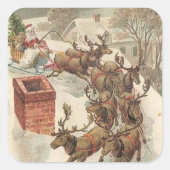 クリスマスヴィンテージホリデーシール スクエアシール (正面)