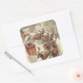 クリスマスヴィンテージホリデーシール スクエアシール (封筒)