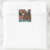 クリスマスヴィンテージホリデートレインシール スクエアシール (バッグ)