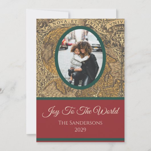 クリスマスヴィンテージマップJoy to the World Photo (正面)