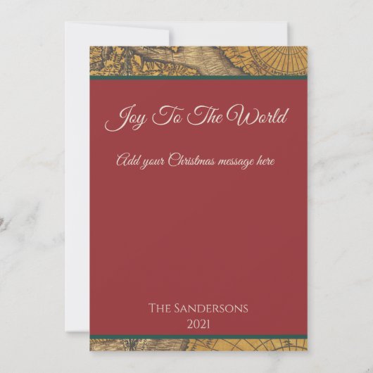 クリスマスヴィンテージマップJoy to the World Photo (裏面)