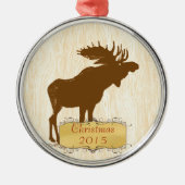クリスマスヴィンテージムース メタルオーナメント (正面)