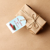 クリスマスヴィンテージレッドトラックウィンタースノーフレーク ギフトタグ