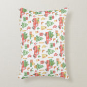 クリスマスヴィンテージレッドトラックパターン アクセントクッション (正面(垂直))