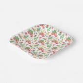 クリスマスヴィンテージレッドトラックパターン ペーパープレート (傾斜あり)