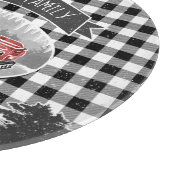 クリスマスヴィンテージレッドトラックホワイトバッファロープレイド カッティングボード (角)