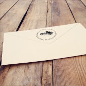 クリスマスヴィンテージレッドトラック差出人住所シンプル セルフインキングスタンプ