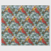 クリスマスヴィンテージレッド深紅色ズスノーギフトプレゼント ラッピングペーパー (フラット)