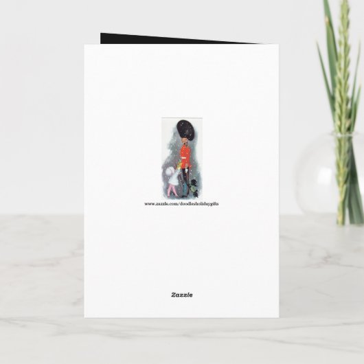 クリスマスヴィンテージレトロなカスタマイズ可能なガールカード シーズンカード (裏面)