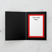 クリスマスヴィンテージレトロなカスタマイズ可能なガールカード シーズンカード (内部)