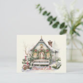 クリスマスヴィンテージ冬場 ポストカード (スタンド正面)