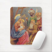 クリスマスヴィンテージ出生イエスイラストレーション マウスパッド (マウス)