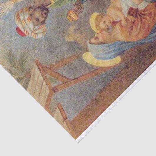 クリスマスヴィンテージ出生イエスイラストレーション 薄葉紙 (詳細)