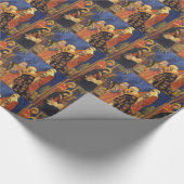 クリスマスヴィンテージ出生マンジャークリスマスズホリデー ラッピングペーパー (コーナー)