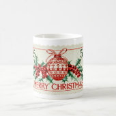 クリスマスヴィンテージ切手 コーヒーマグカップ (中央)