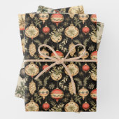 クリスマスヴィンテージ包装紙 ラッピングペーパーシート (インサイチュ)