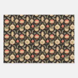 クリスマスヴィンテージ包装紙 ラッピングペーパーシート