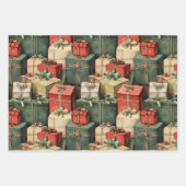 クリスマスヴィンテージ包装紙 ラッピングペーパーシート (正面3)