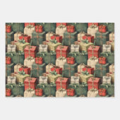 クリスマスヴィンテージ包装紙 ラッピングペーパーシート (正面2)