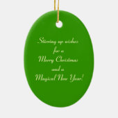 クリスマスヴィンテージ妖精オーナメント セラミックオーナメント (裏面)