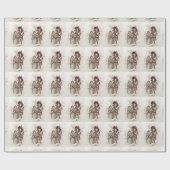 クリスマスヴィンテージ子ラッピングペーパー ラッピングペーパー (フラット)