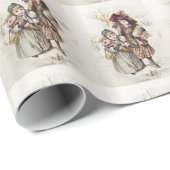 クリスマスヴィンテージ子ラッピングペーパー ラッピングペーパー (ロールコーナー)