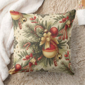 クリスマスヴィンテージ応援パターン クッション (ブランケット)