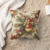 クリスマスヴィンテージ応援パターン クッション (ブランケット)