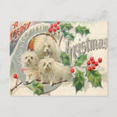 クリスマスヴィンテージ犬 シーズンポストカード (正面)