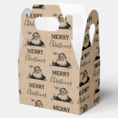 クリスマスヴィンテージ白黒クラフトサンタクロース フェイバーボックス (オープン)